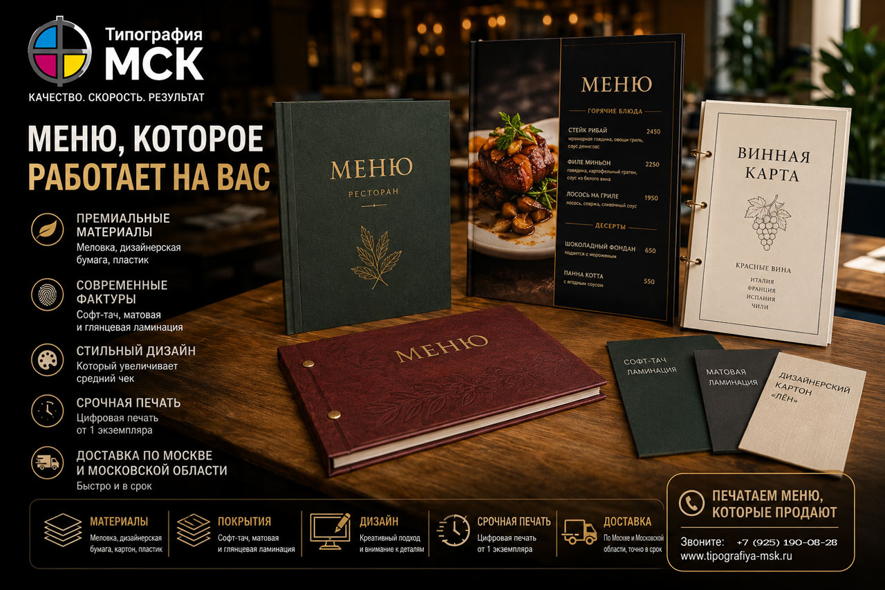 Заказать меню