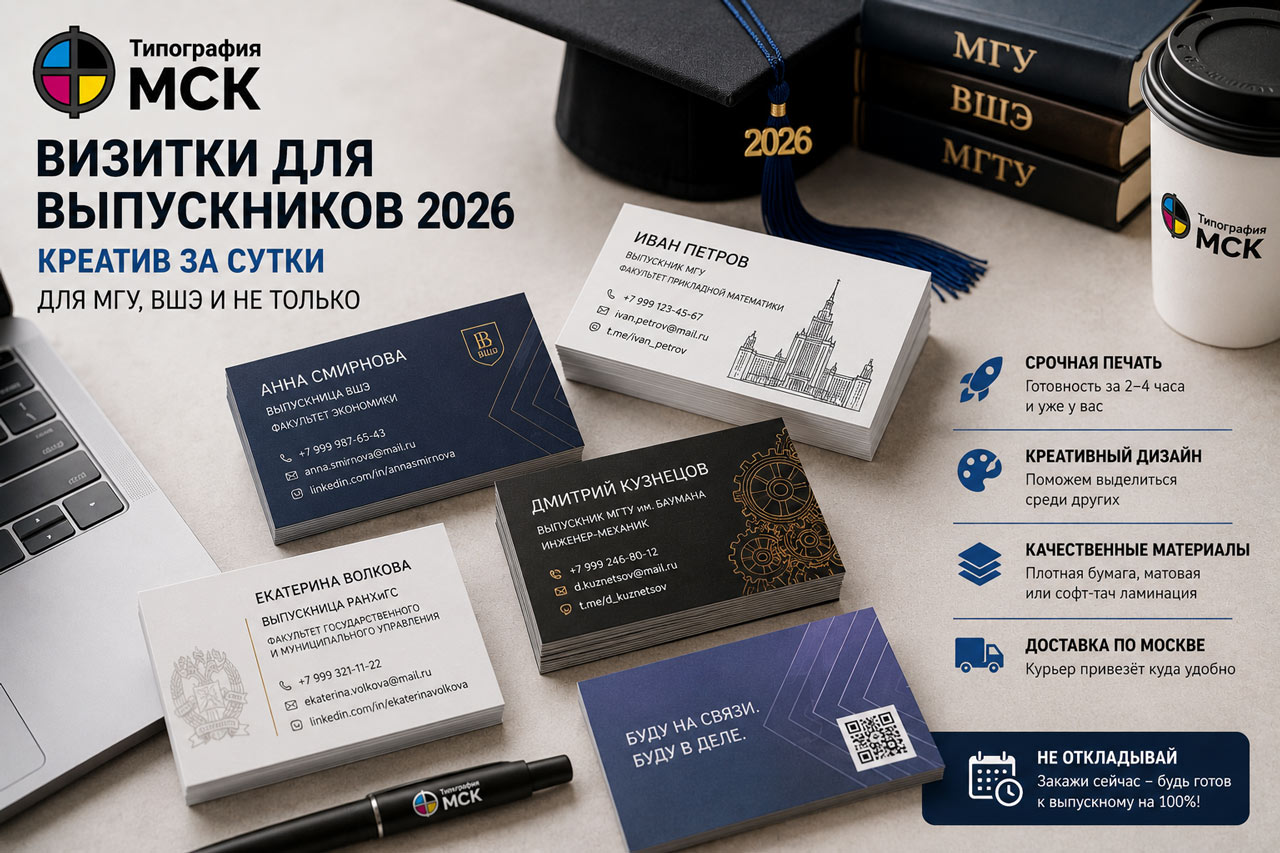 Печать визиток в Москве